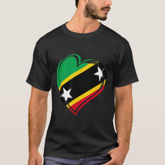 St Kitts Nevis Flagge Karibik Urlaub Kinder Frauen T-Shirt
