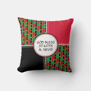 ST KITTS & NEVIS-FLAGGE Patriotisch Gott segne Kissen