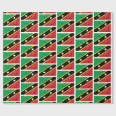 ST KITTS NEVIS | Kittitian Flag Geschenkpapier (Flach)