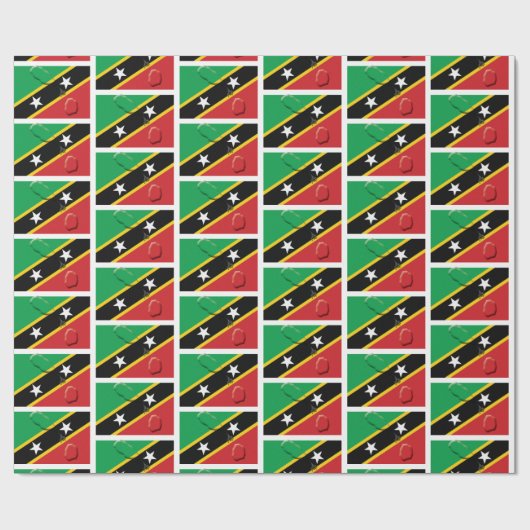 ST KITTS NEVIS | Kittitian Flag Geschenkpapier (Flach)