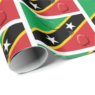 ST KITTS NEVIS   Kittitian Flag Geschenkpapier
