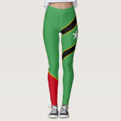 St. Kitts & Nevis klassisch farbenfroh Leggings (Vorderseite)