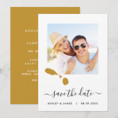 St. Kitts & Nevis Map Foto Wedding Save the Date (Vorne/Hinten)