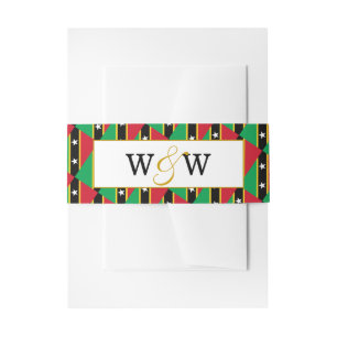ST KITTS NEVIS Monogram Wedding Celebration Einladungsbanderole