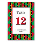 ST KITTS NEVIS Patriotic Celebration Banquet Tischnummer (Vorderseite)