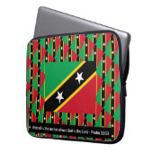 ST KITTS & NEVIS Selbesed Nation Psalm 33:12 Lapto Laptopschutzhülle (Vorderseite Links)