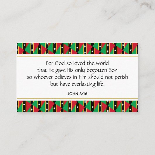 ST KITTS NEVIS VISITENKARTE (Rückseite)