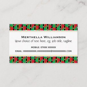 ST KITTS NEVIS VISITENKARTE