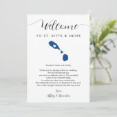 St. Kitts & Nevis Wedding Begrüßungsbrief Tour (Stehend Vorderseite)