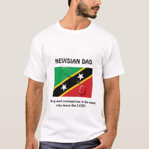 ST KITTS NEVISIAN VATER stark mutig maßgeschneider T-Shirt