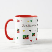 St Kitts Roots Pattern Tasse | Karibische Flagge (Links)