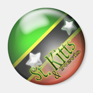 St. Kitts u. patriotischer Magnet Nevis