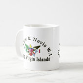 St. Kitts und die Jungferninseln Nevis/US Kaffeetasse (Vorderseite Links)