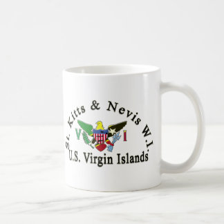 St. Kitts und die Jungferninseln Nevis/US Kaffeetasse