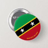 St. Kitts und Nevis Flag Charming Patriotic Button (Vorne & Hinten)