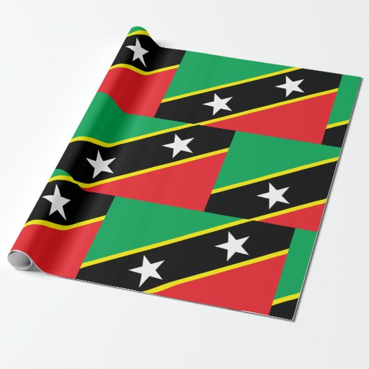 St. Kitts und Nevis Flag Geschenkpapier (Ungerollt)