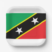St. Kitts und Nevis Flag Pappteller (Vorderseite)