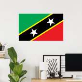 St. Kitts und Nevis Flag Poster