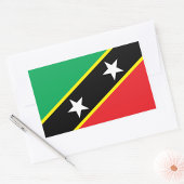 St. Kitts und Nevis Flag Rechteckiger Aufkleber