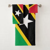 St. Kitts und Nevis Flag Unabhängigkeit Karibik Badhandtuch Set (Insitu)