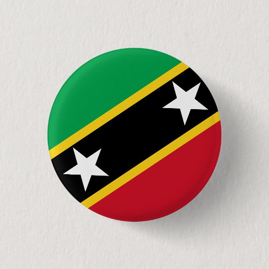 St. Kitts und Nevis Flag Unabhängigkeit Karibik Button (Vorderseite)