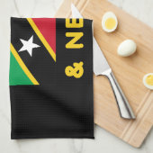 St. Kitts und Nevis Flag Unabhängigkeit Karibik Geschirrtuch (Viertel Falte)