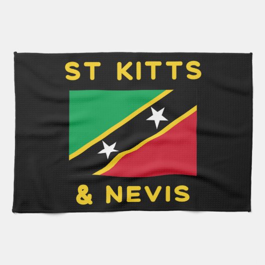 St. Kitts und Nevis Flag Unabhängigkeit Karibik Geschirrtuch (Horizontal)
