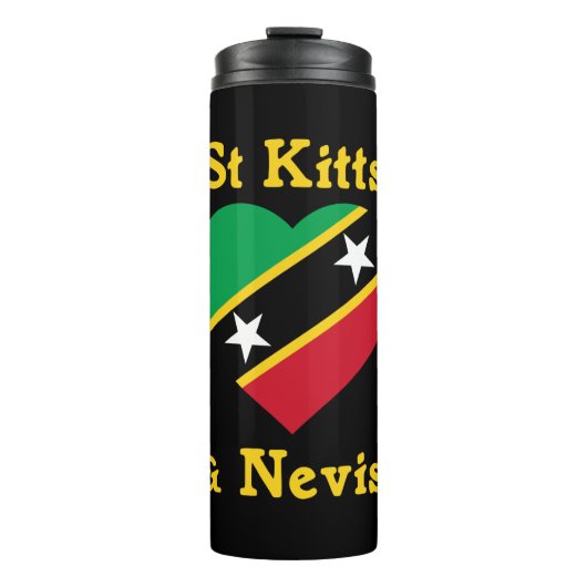 St. Kitts und Nevis Flag Unabhängigkeit Karibik Thermosbecher (Vorderseite)