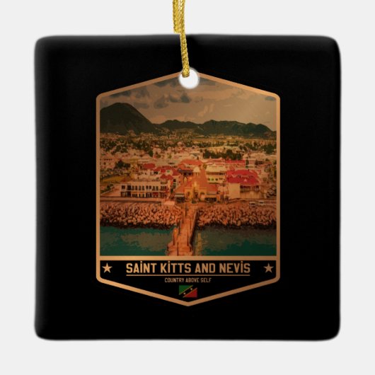 St. Kitts und Nevis Keramikornament (Vorderseite)