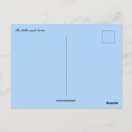 St Kitts und Nevis Postkarte (Rückseite)