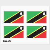St. Kitts und Nevis Rechteckiger Aufkleber (Blatt)