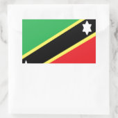 St. Kitts und Nevis Rechteckiger Aufkleber (Tasche)