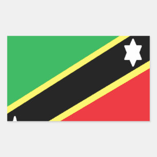 St. Kitts und Nevis Rechteckiger Aufkleber
