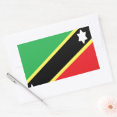 St. Kitts und Nevis Rechteckiger Aufkleber (Umschlag)