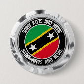 St. Kitts und Nevis Round Emblem Button (Vorderseite)