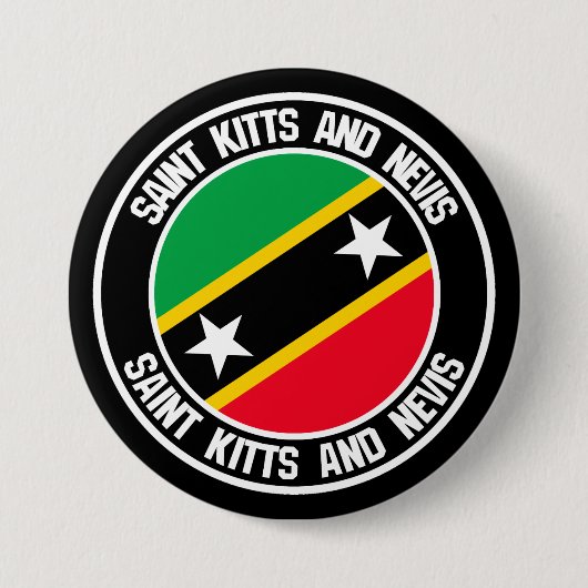 St. Kitts und Nevis Round Emblem Button (Vorderseite)