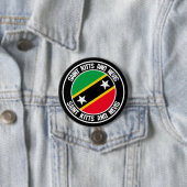 St. Kitts und Nevis Round Emblem Button (Beispiel)