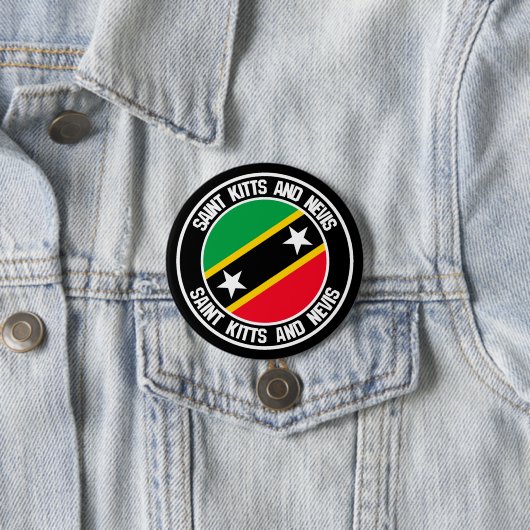 St. Kitts und Nevis Round Emblem Button (Beispiel)