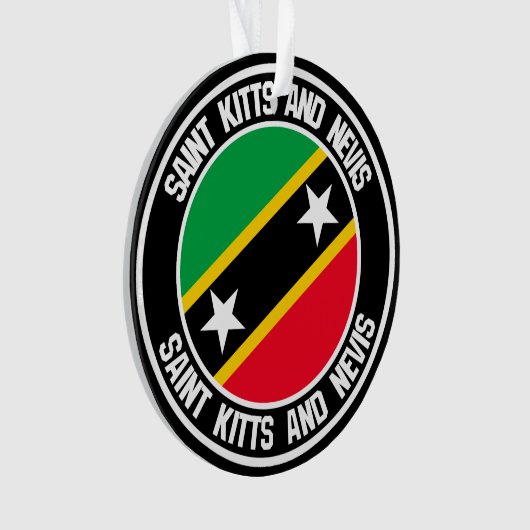 St. Kitts und Nevis Round Emblem Ornament (Vorderseite)