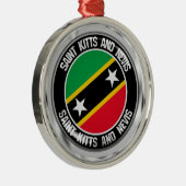 St. Kitts und Nevis Round Emblem Ornament Aus Metall (Rechts)
