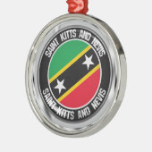 St. Kitts und Nevis Round Emblem Ornament Aus Metall (Links)