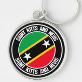 St. Kitts und Nevis Round Emblem Schlüsselanhänger (Vorne)