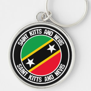 St. Kitts und Nevis Round Emblem Schlüsselanhänger