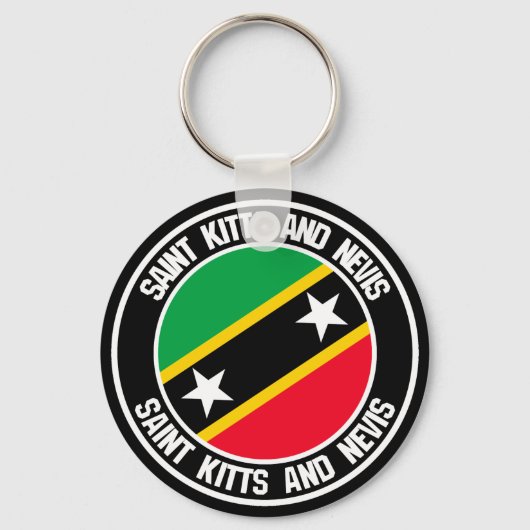 St. Kitts und Nevis Round Emblem Schlüsselanhänger (Vorderseite)