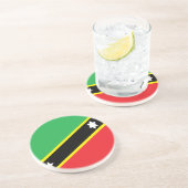 St. Kitts und Nevis Sandstein Untersetzer (Seite)