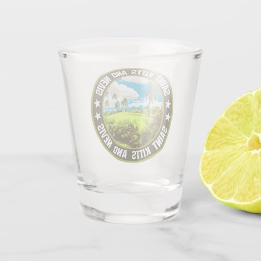 St. Kitts und Nevis Schnapsglas (Rückseite)
