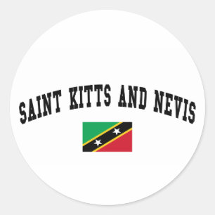 St. Kitts und Nevis Uni Style Runder Aufkleber
