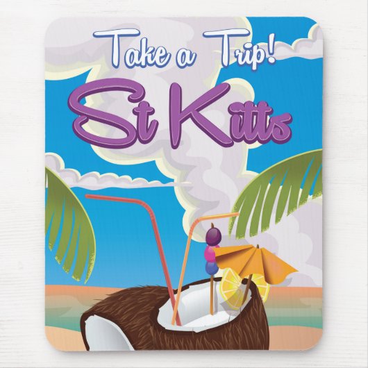 St Kitts Vacation Reiseplakat Mousepad (Vorne)
