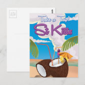 St Kitts Vacation Reiseplakat Postkarte (Vorne/Hinten)