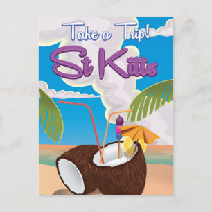 St Kitts Vacation Reiseplakat Postkarte